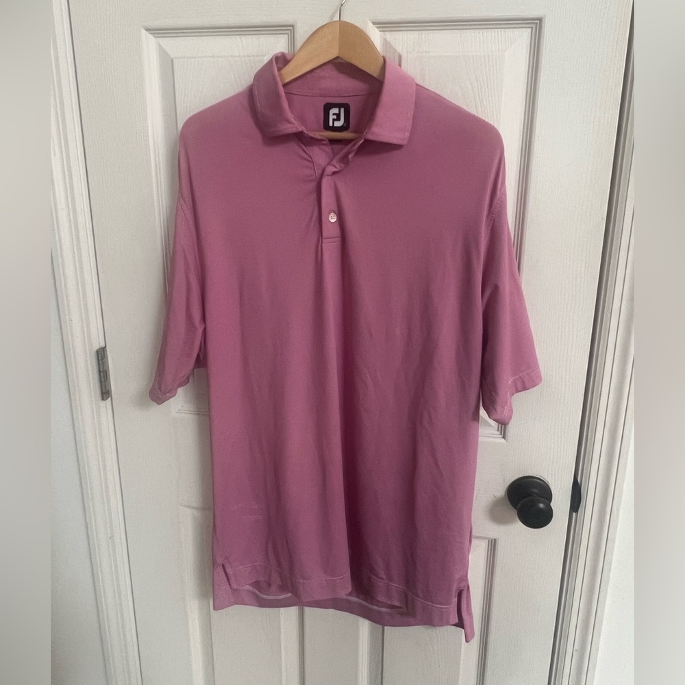 Footjoy Men's Pink Polo Golf Shirt, Belleair Country Club, Size L